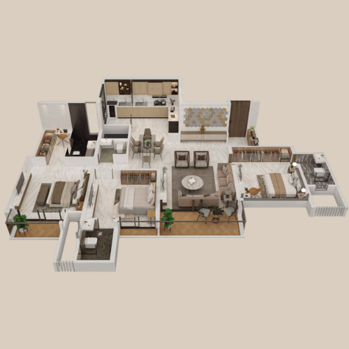 3 BHK Floor Plan – Aswani Magnus Pimple Saudagar